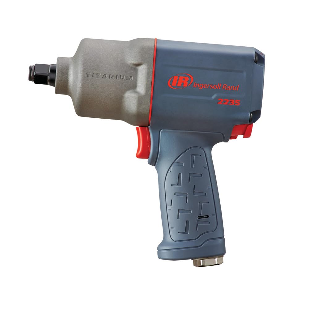 Ingersoll Rand 2235TiMAX 1/2” Drive Air Impact Wrench – Lightweight 4.6 lb Design, Powerful Torque Output Up to 1,350 ft-lbs, Titanium Hammer Case, Ingersoll Rand