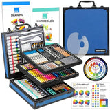 COLOUR BLOCK 151pc Mixed Media Art Set in Aluminum Case with Paints, Brushes, Sketchbooks - Ideal for Gifting - Portable & Diverse Painting Supplies COLOUR BLOCK
