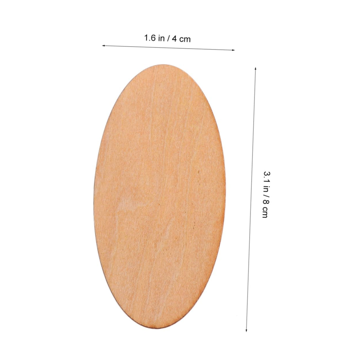 20pcs Pieces Oval Wood Trim Oval Wood Embellishments DIY Christmas Wooden Ornaments Craft Supplies Wooden Oval Wood Cutouts to Paint Cutouts SEWOART