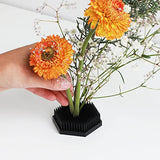 Wazakura Japanese Black Hexagon Ikebana Kenzan Flower Holder 2.6 in (68 mm), Made in Japan Floral Arranging Pin Frog Tool Wazakura