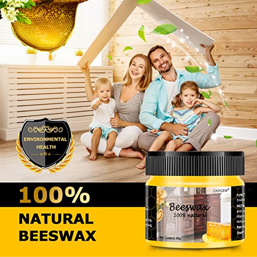 CARGEN 3 PCS Wood Seasoning Beewax Natural Beewax Traditional Wood Wax Multipurpose Beeswax Furniture Polish for Wood Polish Furniture Care CARGEN