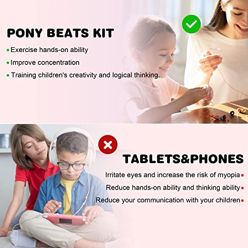 Dowsabel Bracelet Making Kit, Beads for Bracelets Making Pony Beads Polymer Clay Beads Smile Face Beads Letter Beads for Jewelry Making, DIY Arts and Dowsabel