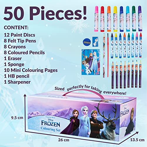 Disney Art Set for Kids 130+ Pieces Colouring Pencils - Multi Princess