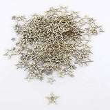 EXCEART 200pcs Star Shape Unfinished Wood Pieces Wooden Hollow Star Embellishments Cutouts Wooden Frames Pendant DIY Craft Jewelry Making Charms EXCEART