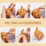 QMNNMA Needle Felting Kit, Animals Needle Felting Set, DIY Wool Felt Materials Set with Felting Tool and Instruction for Needle Felting Craft Project QMNNMA