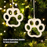 30 Pcs Unfinished Blank Wooden Bear Paw Shape Slices Discs DIY Craft Pieces Small Wooden Piece Embellishments for Wedding Christmas Party Pssopp