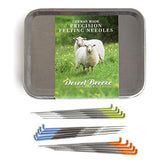 Complete Needle Felting Craft Starter Kit for Beginners, Premium Tools and Supplies, 17 Colors Wool, 15 Needles Color Coded, Sharps Container, Pad, Desert Breeze Distributing