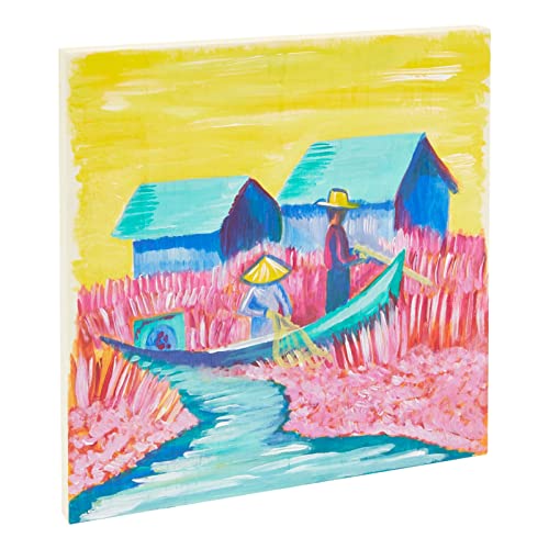 6 Pack Unfinished Square Wood Panels for Painting, 12x12 Wooden Canvas Boards for Crafts Bright Creations