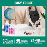 Teexpert Epoxy Resin Crystal Clear: 2 Gallon Epoxy Resin kit Fast Curing for Casting Coating Art DIY Craft Jewelry Wood Table Top Flower Teexpert