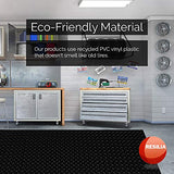 RESILIA Heavy Duty Garage Floor Runner & Protector Mat - Slip-Resistant Grip, Embossed Diamond Plate Pattern, Water & Stain Resistant, Black (4 feet RESILIA