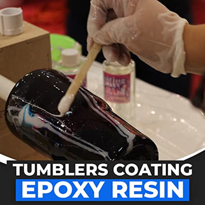 The Epoxt Resin Store - Tumbler Coating Epoxy Resin, Super Gloss Shine, Fast Cure, Self Leveling, Low Odor, Easy Mixing (1-1), UV Stable, 2 Part 1 - WoodArtSupply