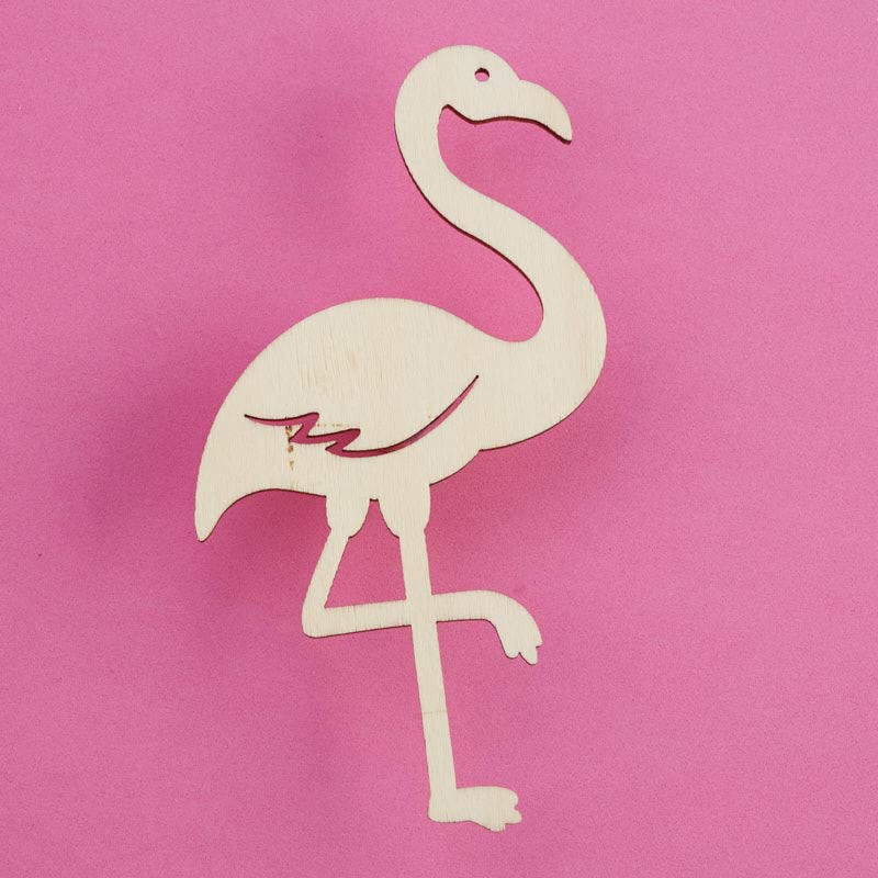 Pack of 24 Unfinished Wood Flamingo Cutouts by Factory Direct Craft - Flamingo Blank Wooden DIY Shapes for Scouts, Camps, Vacation Bible School, & Factory Direct Craft