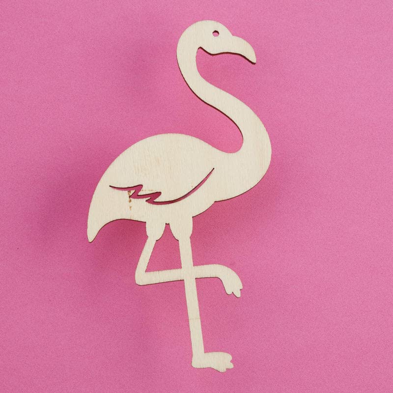 Pack of 24 Unfinished Wood Flamingo Cutouts by Factory Direct Craft - Flamingo Blank Wooden DIY Shapes for Scouts, Camps, Vacation Bible School, & - WoodArtSupply