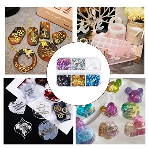 Ankexin English Letters Glitter Sequins Flakes Resin UV Epoxy Mold Fillings Nail Decor - WoodArtSupply