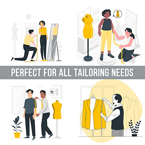 Unitedprime Flexible Tape Measure Pack of 2, Accurate Dual Scale Standard & Metric Measurements Tape,Soft Measuring Tape for Body, Weight Loss Sewing UNITEDPRIME