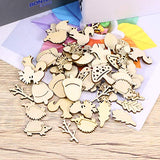 Healifty 50pcs Unfinished Wooden Cutouts Natural Wooden Slices Wooden Embellishments Crafts for DIY Craft Embellishments Wood Slices DIY Wooden Healifty
