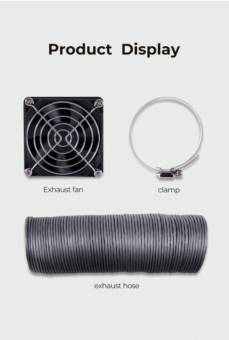 Creality Upgraded Fume Extraction Kit for Ender Plus 3D Printer Enclosure-with Exhaust Fan Interface or Laser Engraver Enclosure Pro Efficient Lokkr