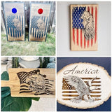American Flag Stencil Star Stencils for Painting Union 50 Stars 1776 Military We The People Template for Flag Patriotic Wood Burning Stencils for Pkqon
