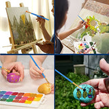 AROIC Acrylic Paint Brush Set, 15 pcs Nylon Hair Paint Brushes for All Purpose Oil Watercolor Face Body Rock Painting Artist, Small Paint Brush Kits AROIC