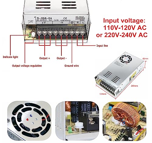 CNCTOPBAOS 4 Axis Nema23 Stepper Motor USB Mach3 CNC Kit,270oz-in 76mm 3A,USB Controller Board Motion Control Card,TB6600 Driver 4.5A 24V for CNC CNCTOPBAOS