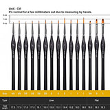 Miniature Paint Brushes, 15PC Model Brushes Micro Detail Paint Brush Set, Fine Detailing for Acrylics, Oils, Watercolors & Paint by Number, Citadel, golden maple