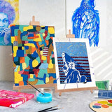 Miratuso Painting Easel, Folding Wooden Tabletop Easel Stand Holds Highest to 22" Canvas, Portable Desktop Easel Suitable for Artists, Beginners, Miratuso