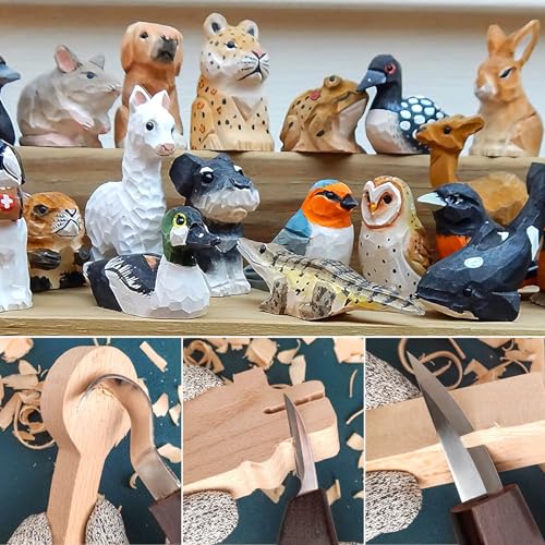 VIBRATITE Wood Carving Tools Set - Wood Carving Kit with Detail Wood Knife, Woodworking Whittling Kit for Beginners, DIY VIBRATITE