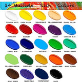 Acrylic Paint Set 24 Colors Acrylic Paints for Painting, Art Craft Paint Gift for Artists Kids Beginners, Pumpkin Canvas Ceramic Rock Painting Kit SNOW COOLER