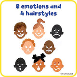 READY 2 LEARN Easy Grip Dough and Paint Stampers - Emotions - Set of 12 - Rubber Stamps for Ages 2+ - Crafts and Social Emotional Learning - Washable READY 2 LEARN