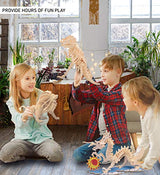 Puzzled 3D Puzzle Lion Wood Craft Construction Model Kit, Unique & Educational DIY Wooden Toy Assemble Model Unfinished Crafting Hobby Safari Animal Puzzled