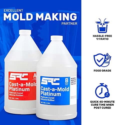 Specialty Resin & Chemical Cast-A-Mold Platinum (2-Gallon Kit) | Silicone Mold Making Kit | Food Grade Platinum-Cured Silicone Rubber | 2-Part DIY - WoodArtSupply