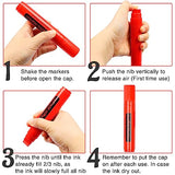 Fubullish 15mm Jumbo Paint Markers, 12 Colors Acrylic Paint Pens for Wood, Canvas, Stone, Rock Painting, Mug, Ceramic, Glass, Metal Surfaces, DIY Fubullish