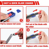 WORKPRO 18mm Retractable Utility Knife, Heavy Duty Aluminum Alloy Snap-off Box Cutter with 10PC SK5 Steel Sharp Blades for Cartons, Cardboard and WORKPRO