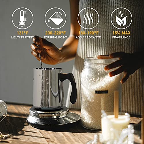 Ohcans Candle Making Kit Supplies, Soy Wax DIY Candle Making for Adults, with 900ml Candle Make Pouring Pot, Candle Wicks, Wicks Sticker, Wicks Ohcans