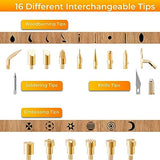 Wood Burning Kit 22PCS, Adjustable Temperature Pen with 18 Tips&Accessories All in a Storage Case - Complete Gift for Mastering The Art of Pyrography Scissor-Tailed