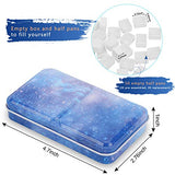PEVART Empty Watercolor Palette, Metal Empty Watercolor Tin Palette Paint Case with Fold Out Palette with 50 Empty Half Pans for DIY Painting Tray PEVART