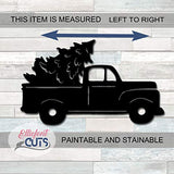 Christmas Truck Wooden Cutouts for crafts, Laser Cut Wood Shapes 5mm thick Baltic Birch Wood, Multiple Sizes Available Elliefont Styles