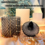 ZQYSING Storage Jar Resin Molds, Large Jar Silicone Molds with Lids Jewelry Trinket Storage Container Vase Box Molds for Epoxy Resin Casting Home ZQYSING