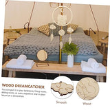 DECHOUS 2 Pcs Wind Chime Ornament Baby Nursery Wood Cutout Wood Dream Catcher Dream Catcher Making Kit Baby Nursery Wood Hanging Dream Catchers DECHOUS