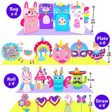KRAFUN My First Unicorn Bunny Paper Craft Kit for Toddlers and Girls Age 3-8 Years Old, Include 18 Cute DIY Arts and Crafts Projects, Organized Art KRAFUN