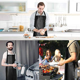 2 Pack Waterproof Rubber Vinyl Apron 40" Aprons for Men Heavy Duty Chemical Resistant Work Apron Extra Long Grilling Aprons with Adjustable Bib Apron Gotega