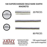 The Army Painter Miniature and Model Rare Earth Magnets - Heavy Duty Magnets Neodymium, 100 Pieces, Variety Pack (20x5mm and 80x3mm), Round Magnets, The Army Painter