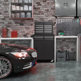 ERGOMASTER Rolling Tool Chest - Heavy Duty Material & Lockable Top-Box & Storage Cabinet for Garage and Workshop - 5-Drawer Tool Box & Black ERGOMASTER