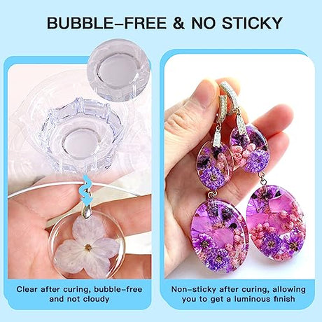 JDiction UV Resin 300g, Crystal Clear UV Resin Solar Cure Sunlight Activated Hard Resin Kit for Jewelry Making, Casting and Coating, DIY Crafts JDiction