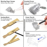 Brusarth 42 Pack Drawing Set Sketching Kit, Pro Art Sketch Supplies with Sketchbook, Include Graphite Pencil, Charcoal Pencil, Sharpener, Eraser Art Brusarth