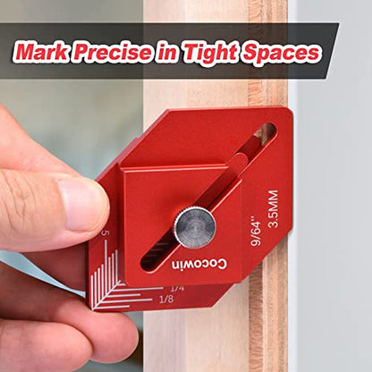 Trim Carpentry Tools Finishing Work Multi-Tool for Measuring and Marking Short Offsets,CNC-Machined - WoodArtSupply