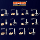 KOWOOD Router Bits Set of 12 Pieces 1/4 Inch Woodwork Tools for Beginners… KOWOOD