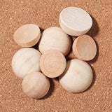 Operitacx 150pcs Half Round Wooden Ball Wood Mini Hemisphere Balls Unfinished Wood Beads Macrame Beads Mini Wood Split Wood Beads Wooden Jewelry Mini Operitacx