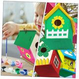 COHEALI 1 Set House Lanyard Kids Craft Wooden Arts Kits Wind Chime Ornament Wind Chime Pendant Unfinished Arts Kits Wind Chime Kit Graffiti COHEALI