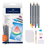 Faber-Castell Colored Pencil Art Set - 6 Coloring Pencils and 5 Drawing Tools, Art Set for Adults Faber-Castell